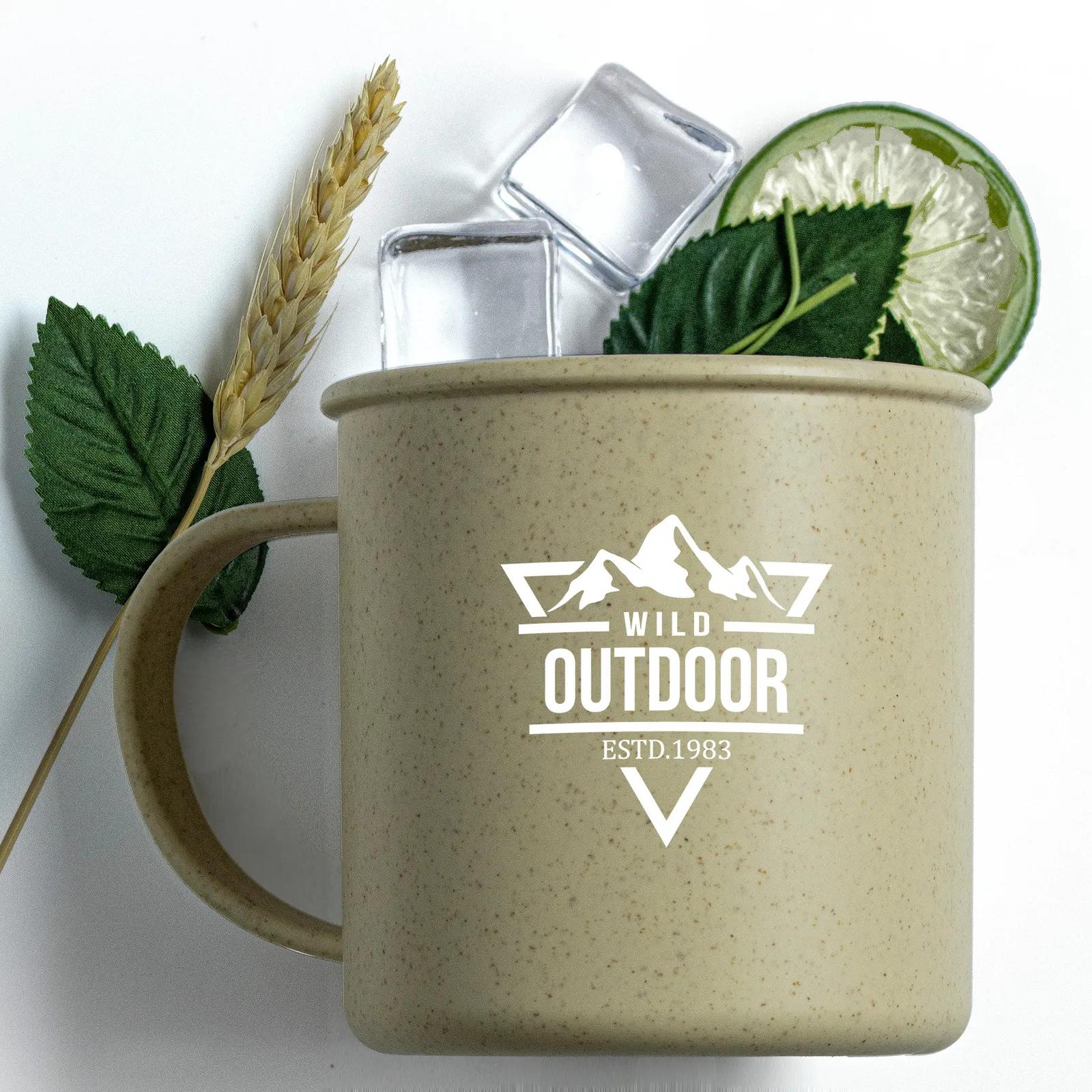 Cup Wheat Straw with Handle BPA-Free - 18 oz - product view 3