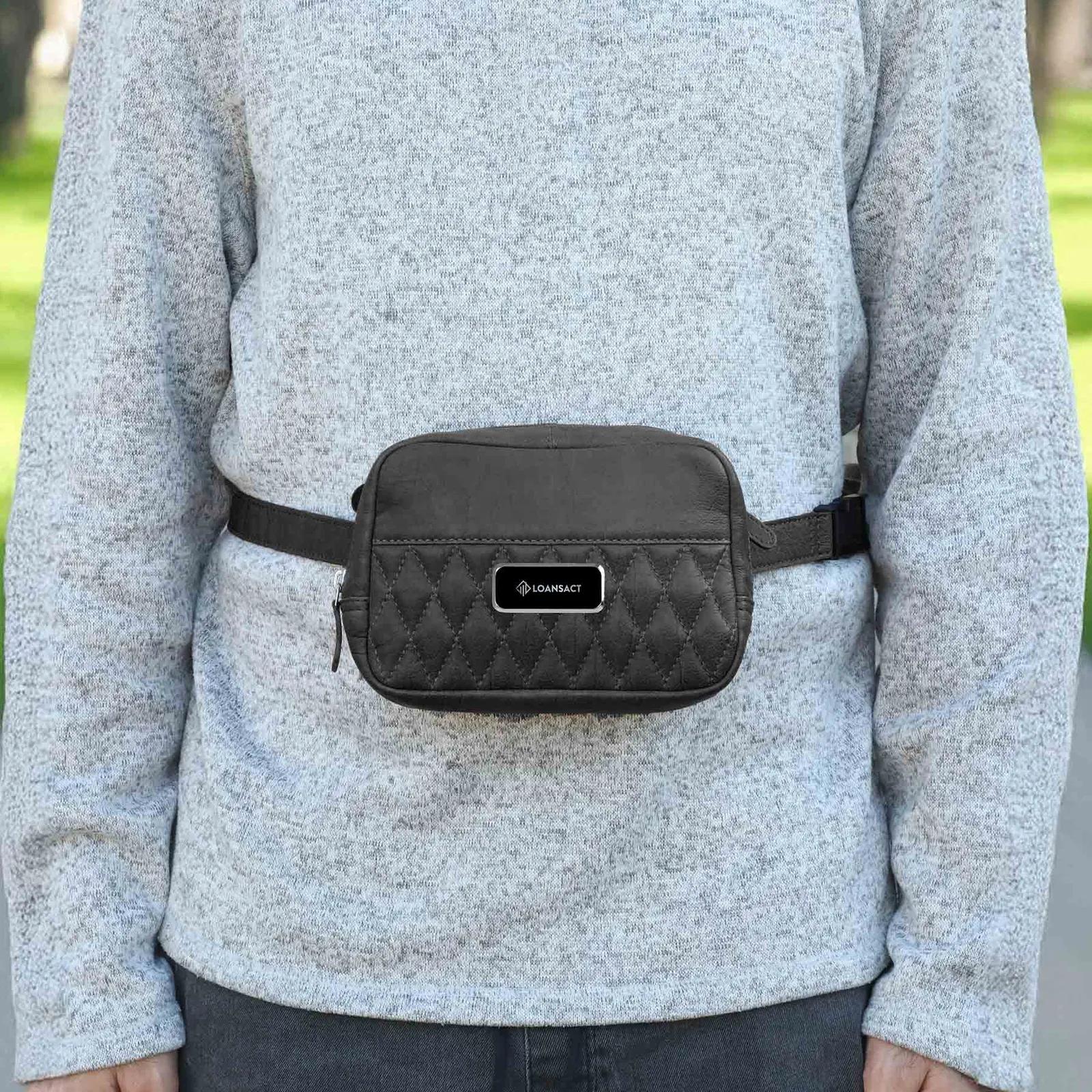 Leather Cross Body Bag with Adjustable Strap - 7.5 x 5 x 2 in - product view 8