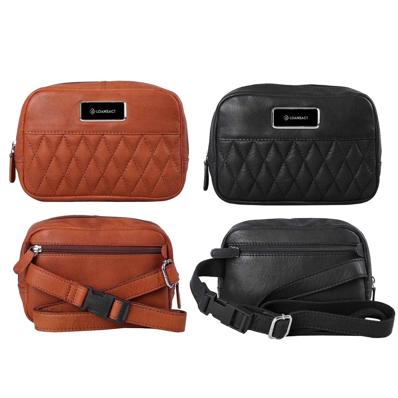 Leather Cross Body Bag with Adjustable Strap - 7.5 x 5 x 2 in - product view 9