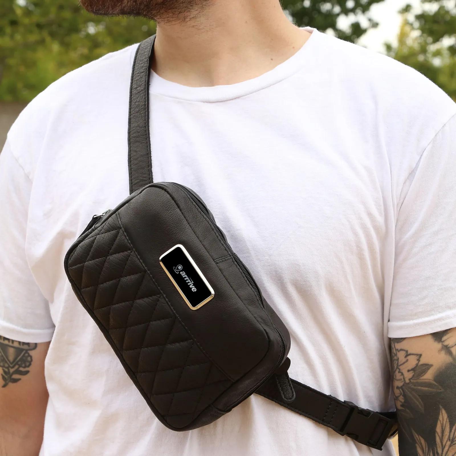 Leather Cross Body Bag with Adjustable Strap - 7.5 x 5 x 2 in - product view 16