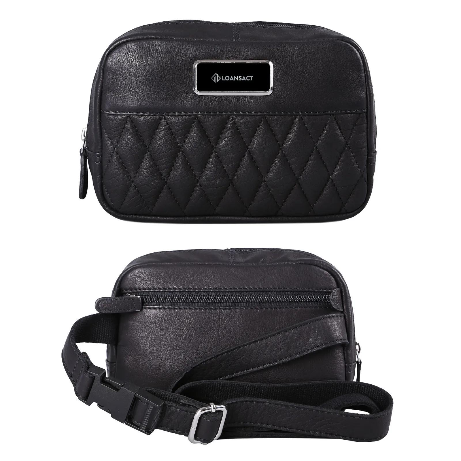 Leather Cross Body Bag with Adjustable Strap - 7.5 x 5 x 2 in - product view 24