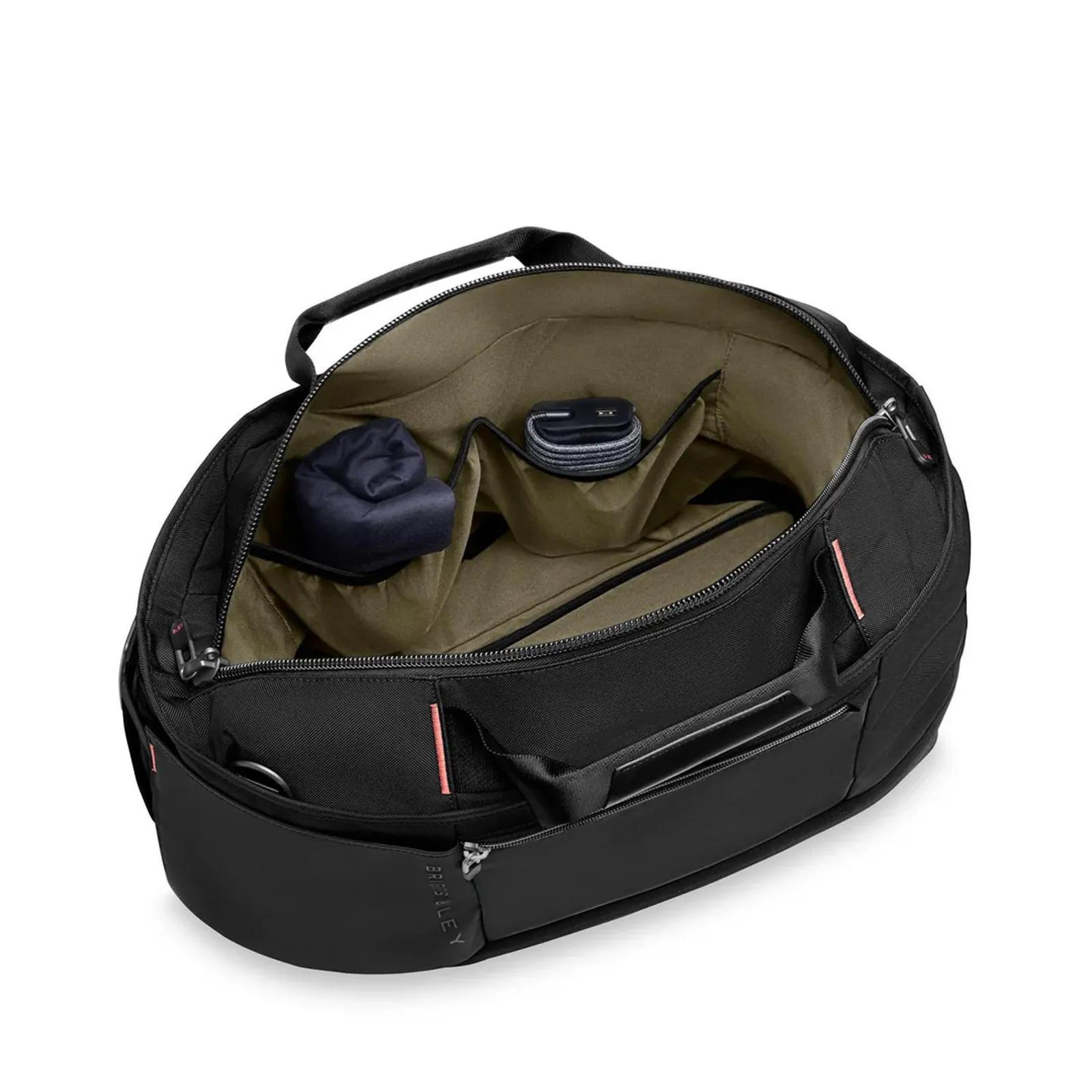 Expandable Nylon Overnighter with Kangaroo Pockets - 9 x 21.5 x 13 in - product view 3