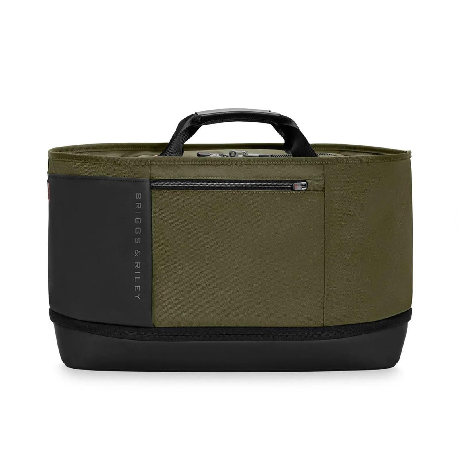 Expandable Nylon Overnighter with Kangaroo Pockets - 9 x 21.5 x 13 in