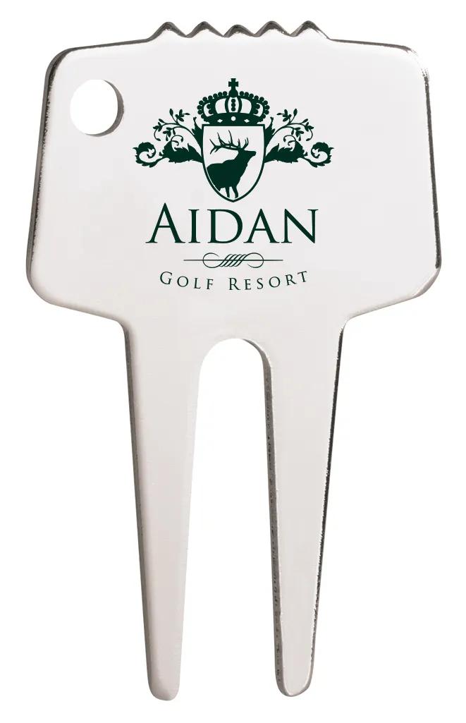 Custom Divot Repair Tool Steel Keyring Attachment - 2.25 in - product view 2