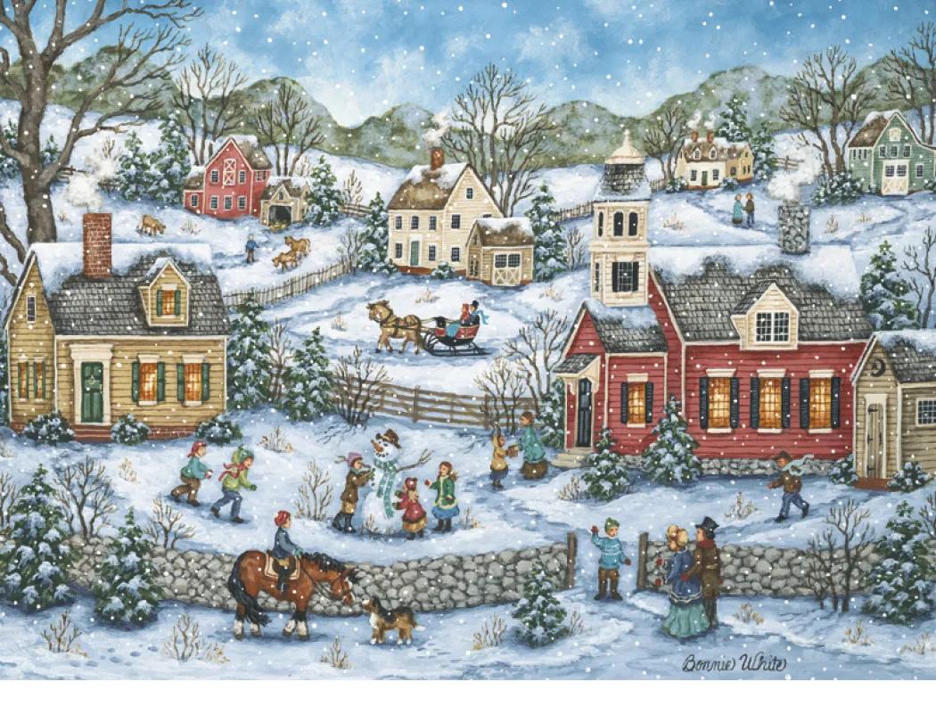 Folk Art Wall Calendar Early American Customs - 18.5 x 11 in - product view 19