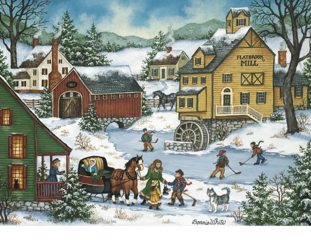 Folk Art Wall Calendar Early American Customs - 18.5 x 11 in - product view 20