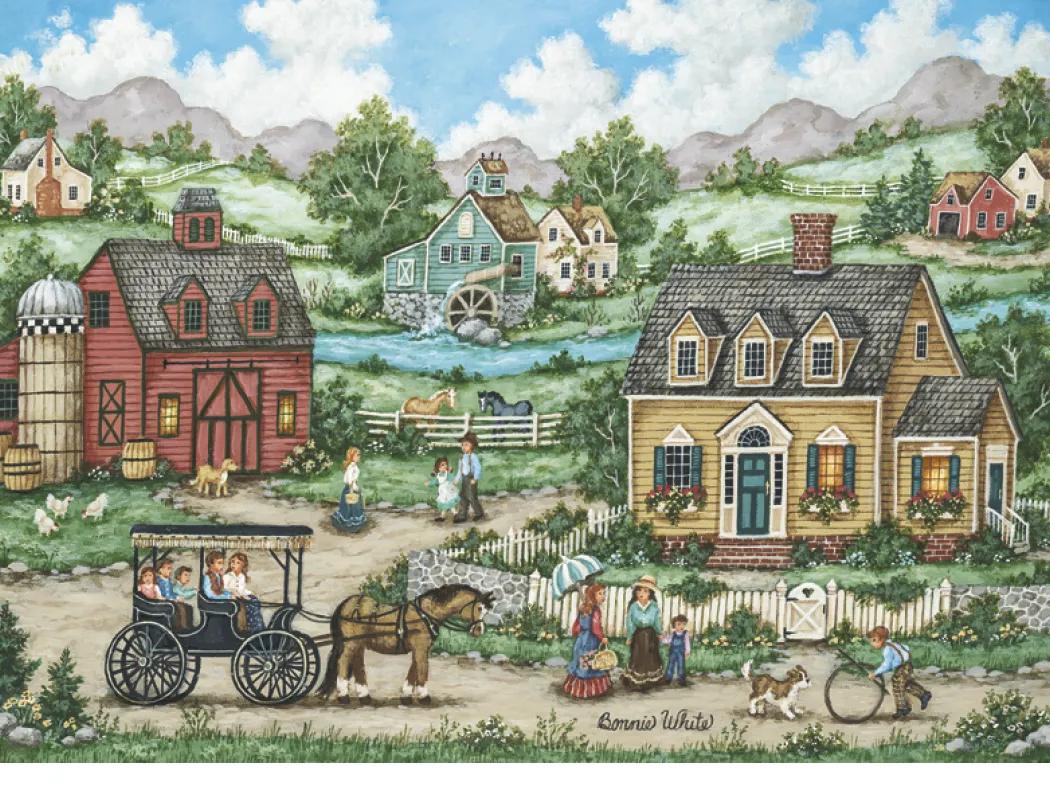 Folk Art Wall Calendar Early American Customs - 18.5 x 11 in - product view 24