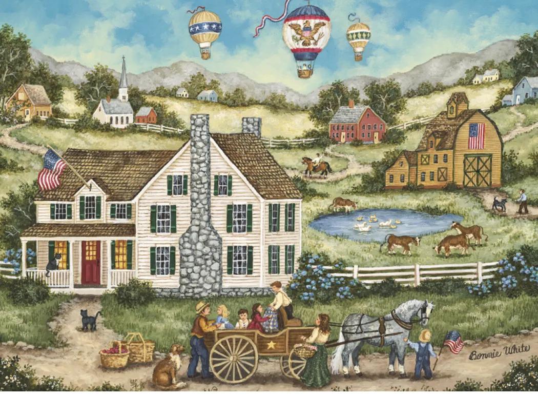 Folk Art Wall Calendar Early American Customs - 18.5 x 11 in - product view 25