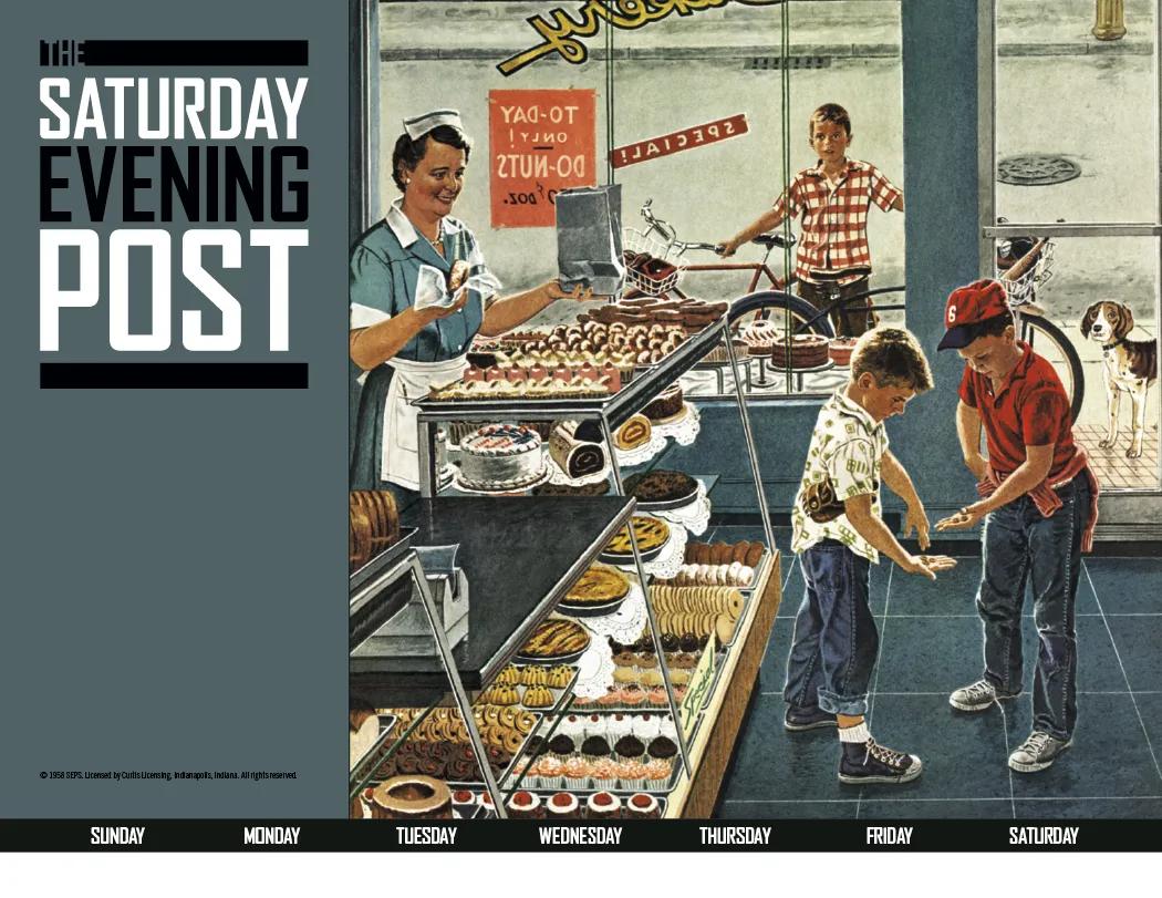 Saturday Evening Post Wall Calendar Magazine Art - 18.5 x 11 in - product view 20