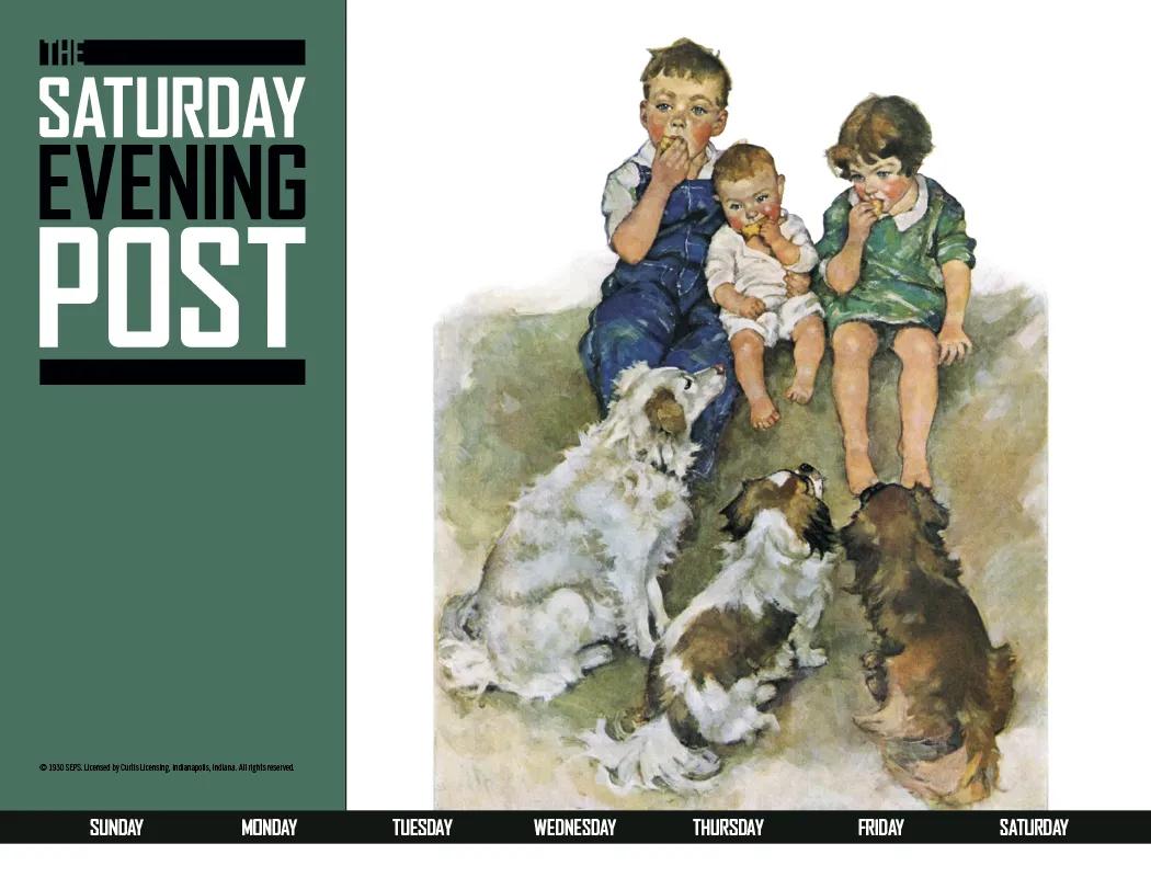 Saturday Evening Post Wall Calendar Magazine Art - 18.5 x 11 in - product view 24