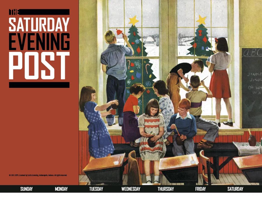 Saturday Evening Post Wall Calendar Magazine Art - 18.5 x 11 in - product view 28