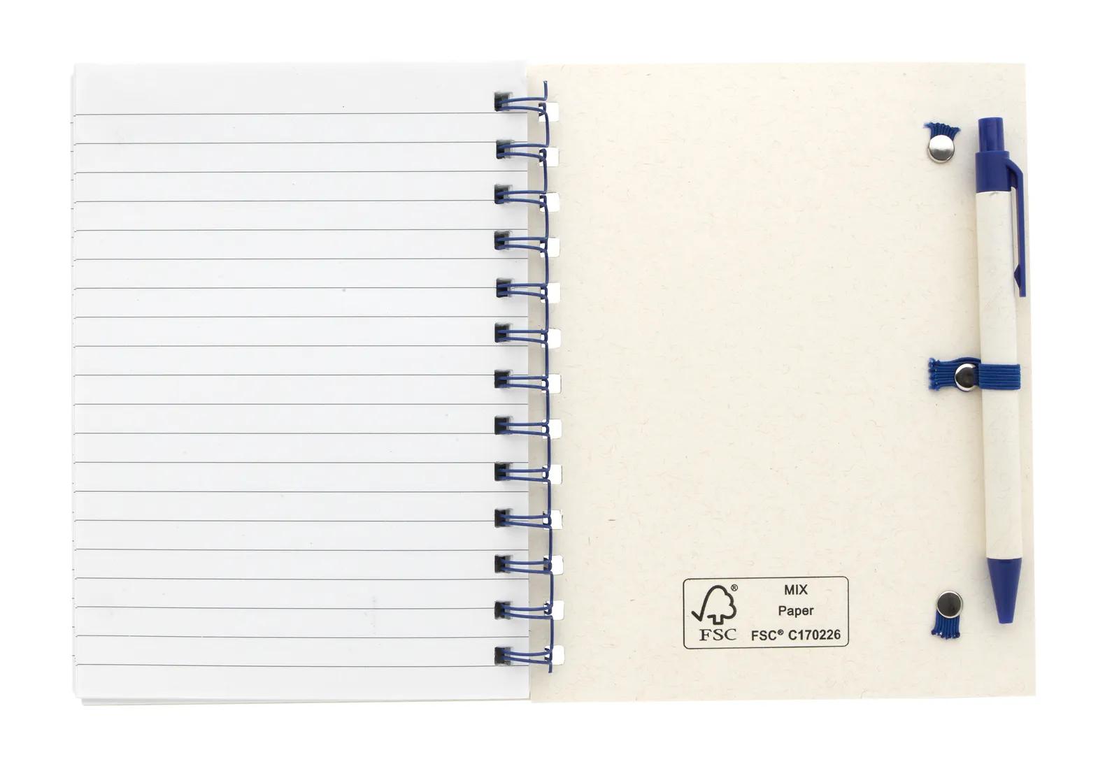 Spiral Notebook with Pen Recycled Paper Cover - 7.06 x 5.5 in - product view 3