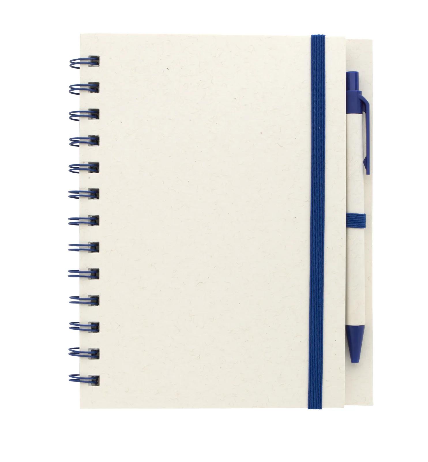 Spiral Notebook with Pen Recycled Paper Cover - 7.06 x 5.5 in - product view 5