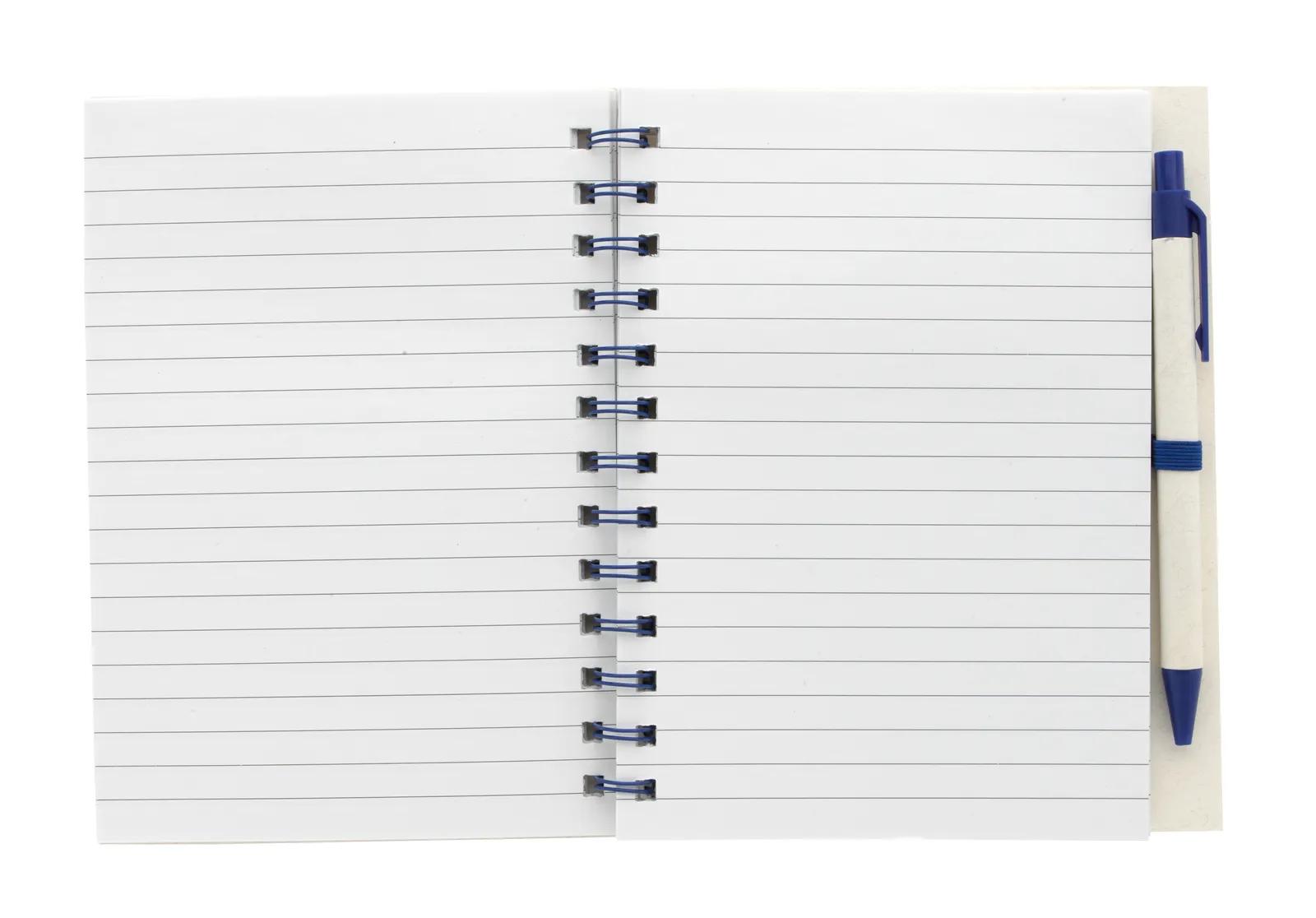 Spiral Notebook with Pen Recycled Paper Cover - 7.06 x 5.5 in - product view 7