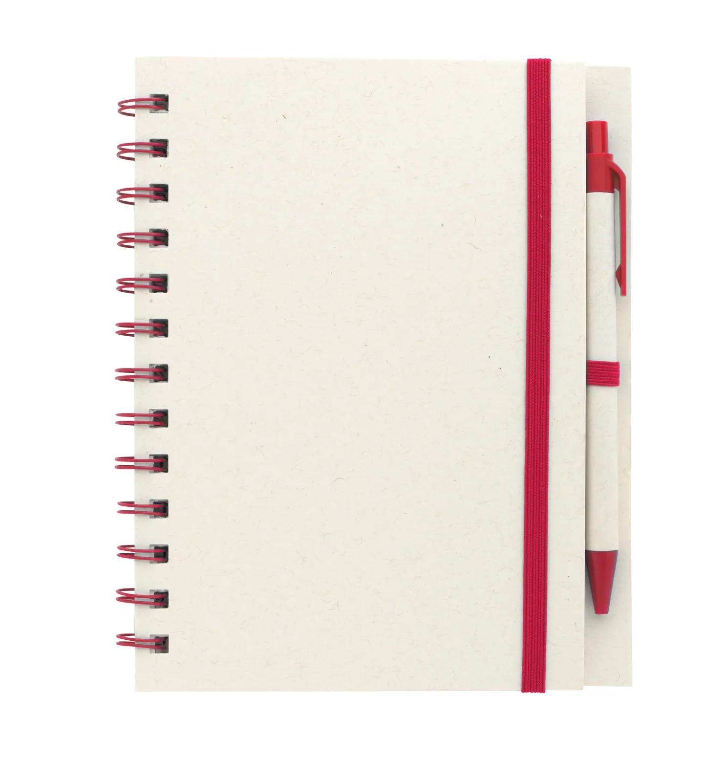 Spiral Notebook with Pen Recycled Paper Cover - 7.06 x 5.5 in - product view 8