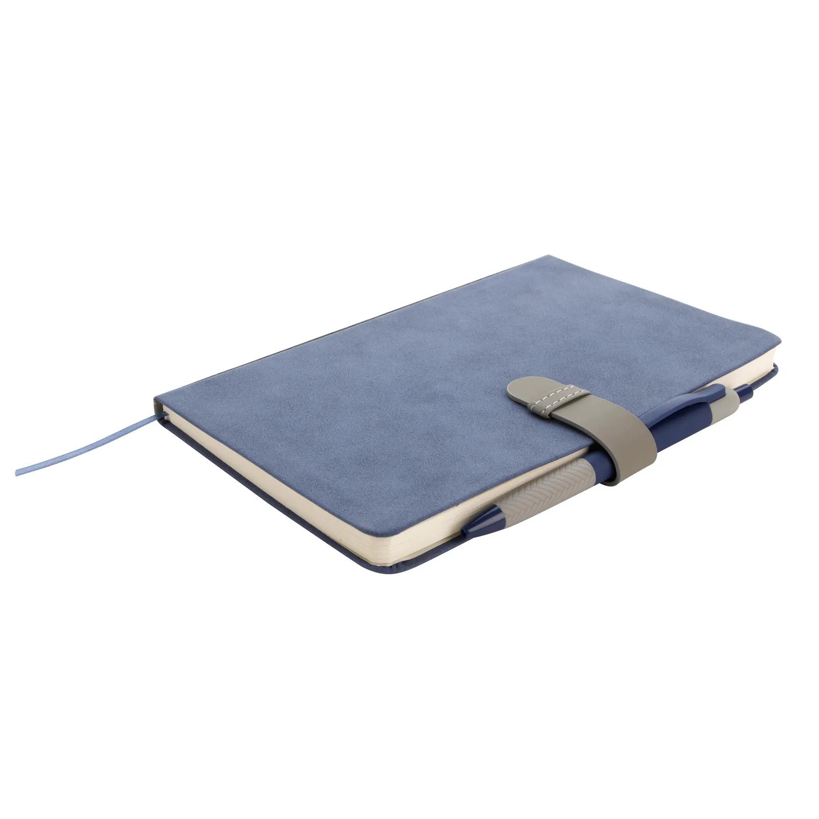 Soft Journal with Pen PU Leather Belt Closure - 8.27 x 5.33 in - product view 2