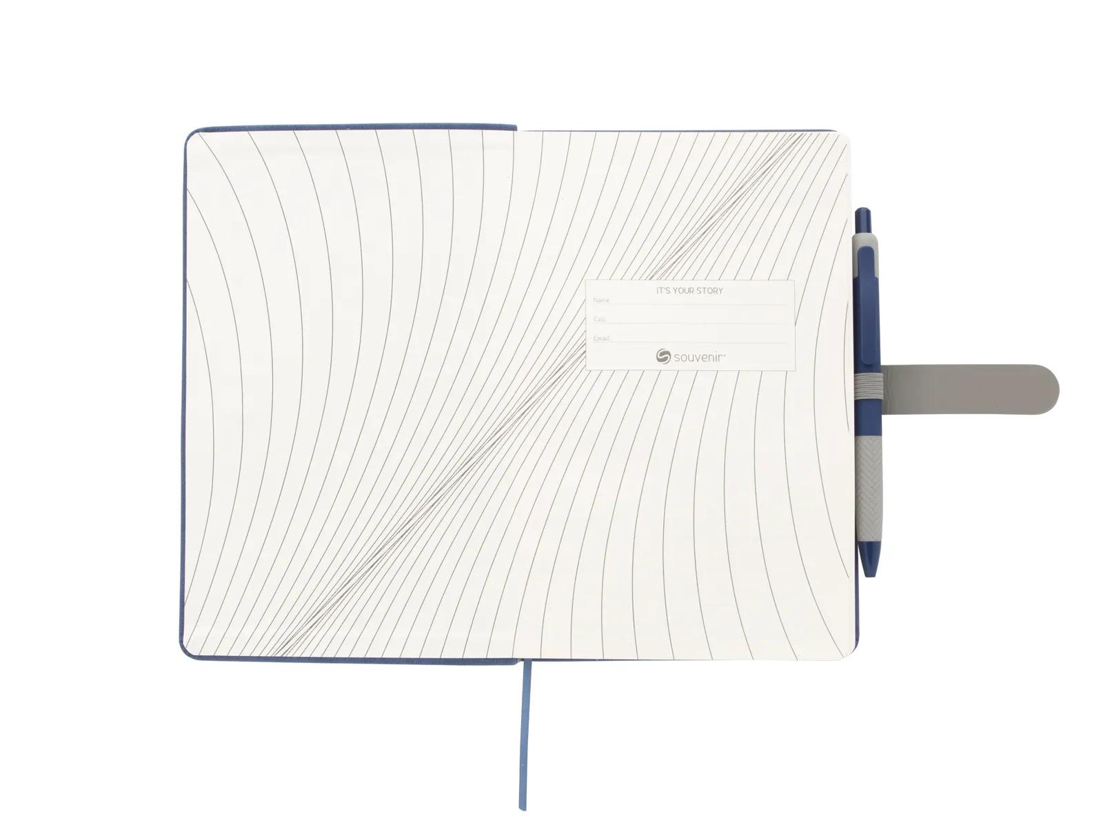 Soft Journal with Pen PU Leather Belt Closure - 8.27 x 5.33 in - product view 6