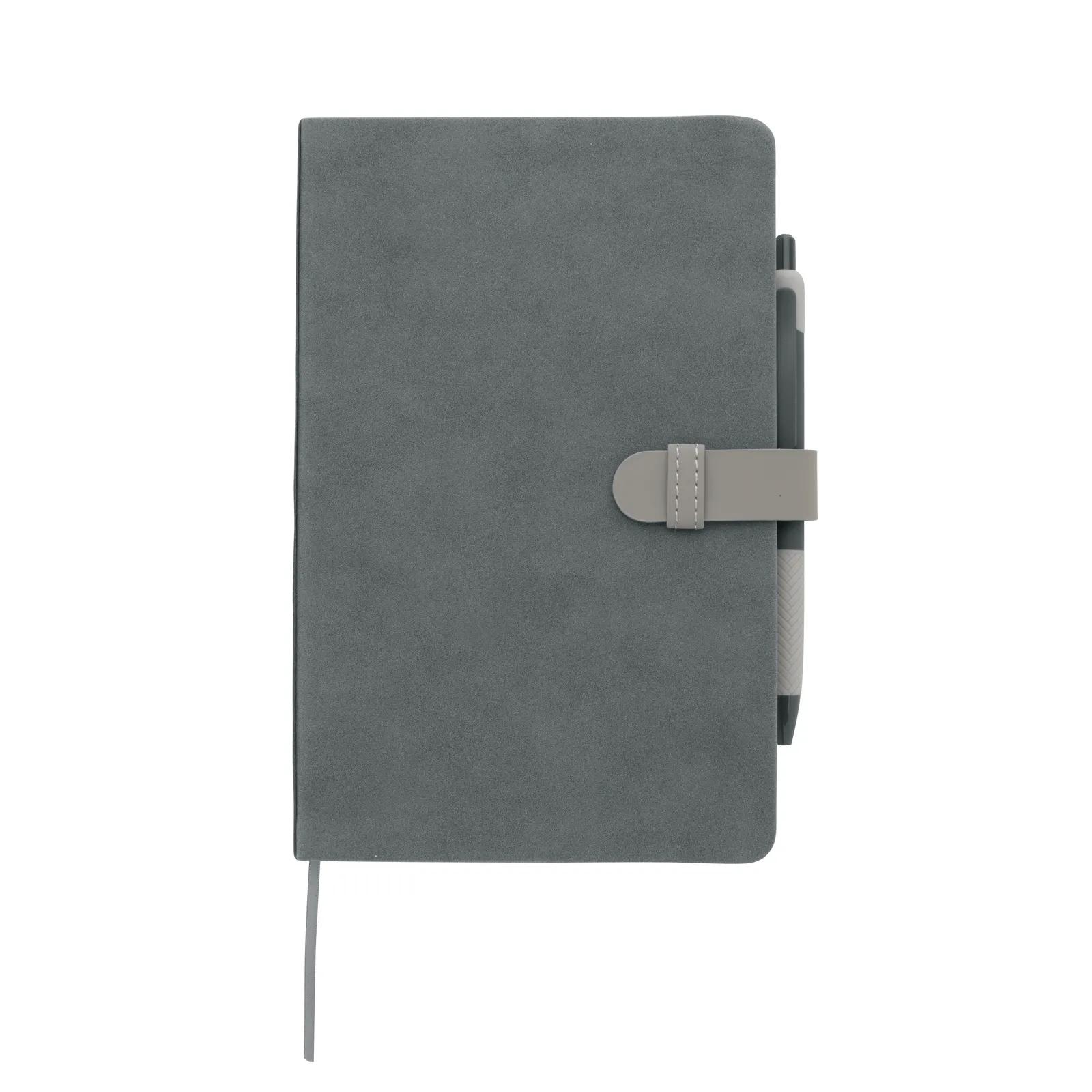 Soft Journal with Pen PU Leather Belt Closure - 8.27 x 5.33 in - product view 11