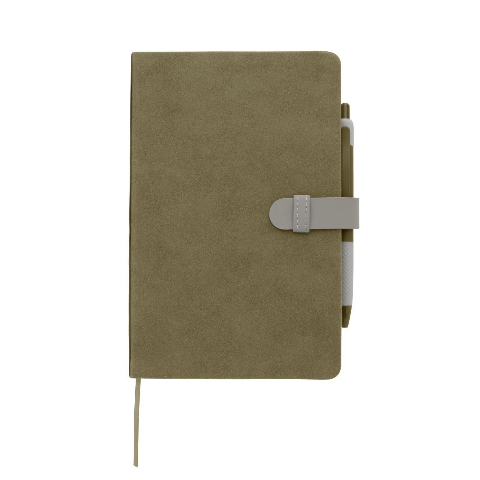 Soft Journal with Pen PU Leather Belt Closure - 8.27 x 5.33 in - product view 18