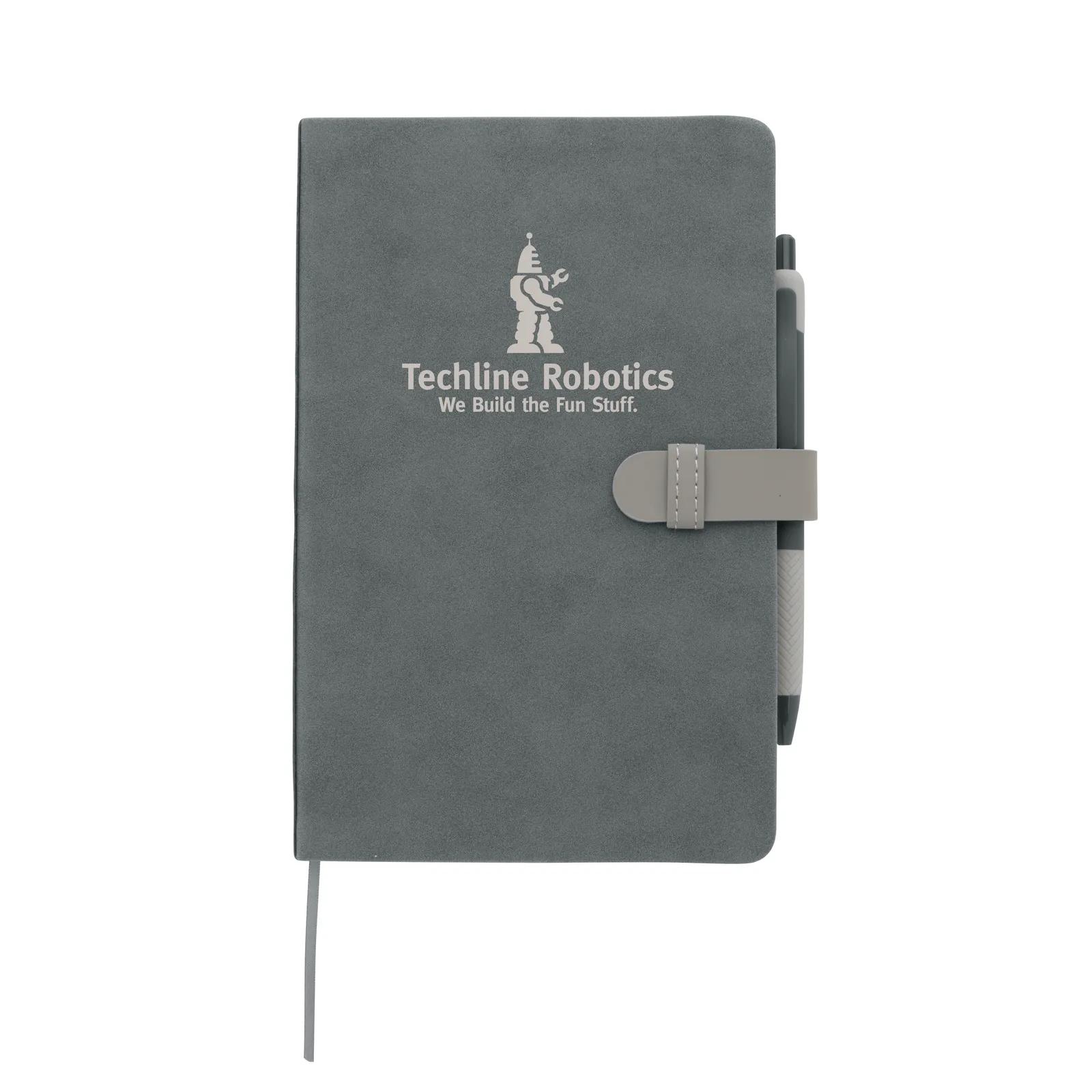 Soft Journal with Pen PU Leather Belt Closure - 8.27 x 5.33 in - product view 24