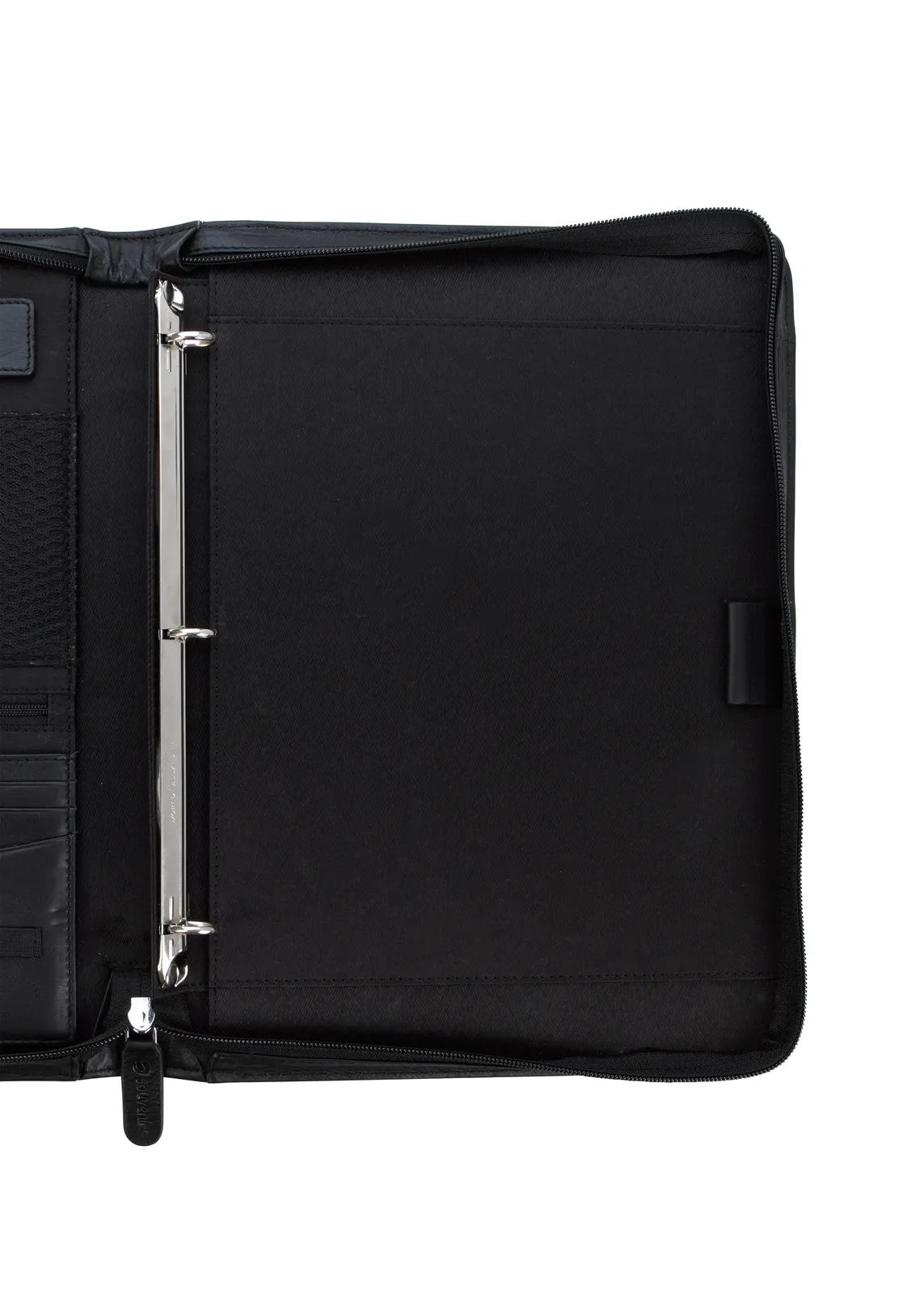 Leather Padfolio Zippered Handle Premium Organizer - 13 x 9.75 in - product view 10