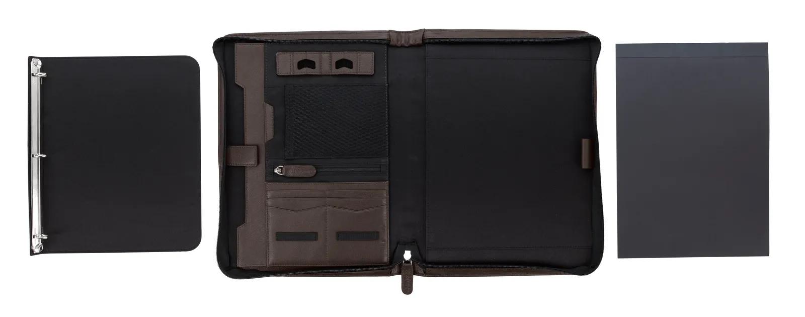 Leather Padfolio Zippered Handle Premium Organizer - 13 x 9.75 in - product view 21