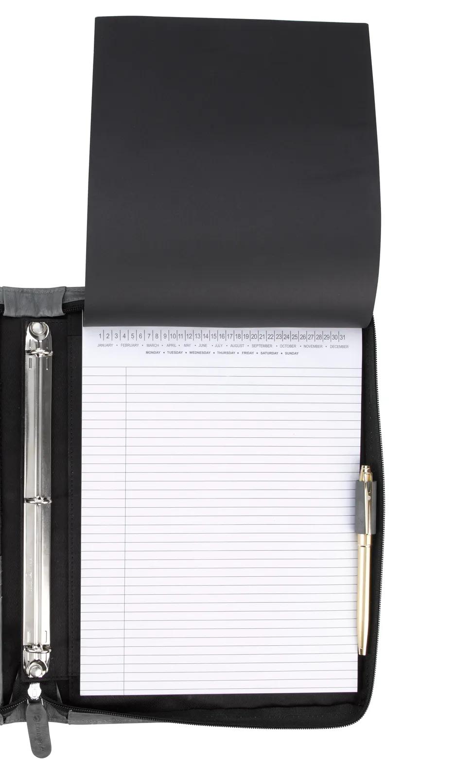 Leather Padfolio Zippered Handle Premium Organizer - 13 x 9.75 in - product view 41