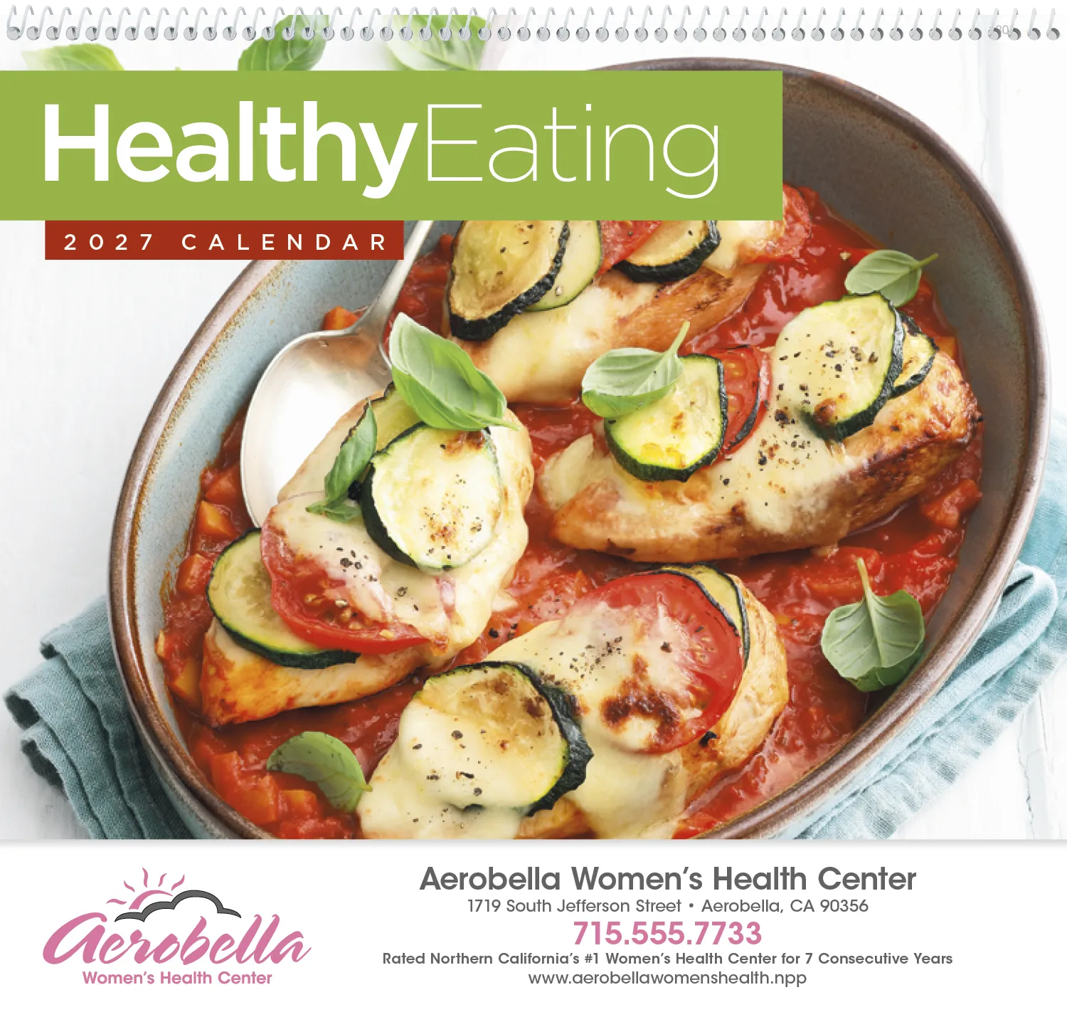 Healthy Eating Wall Calendar Recipe Cards FSC Paper - 18.5 x 11 in - product view 15