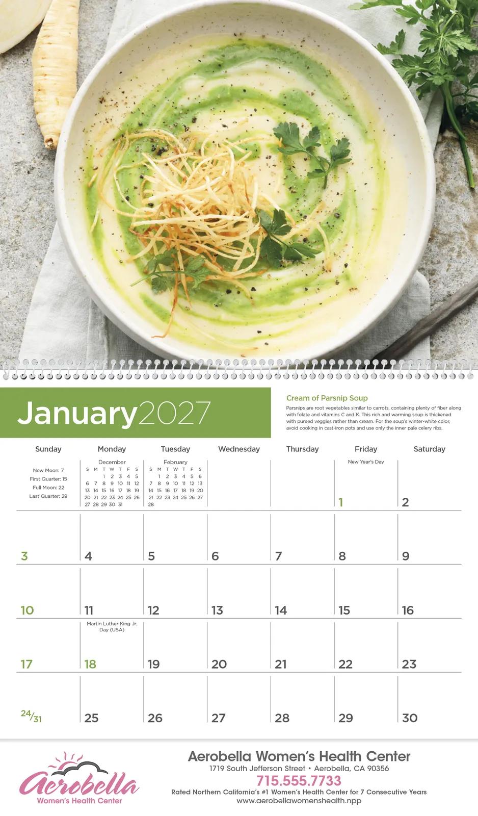 Healthy Eating Wall Calendar Recipe Cards FSC Paper - 18.5 x 11 in - product view 16