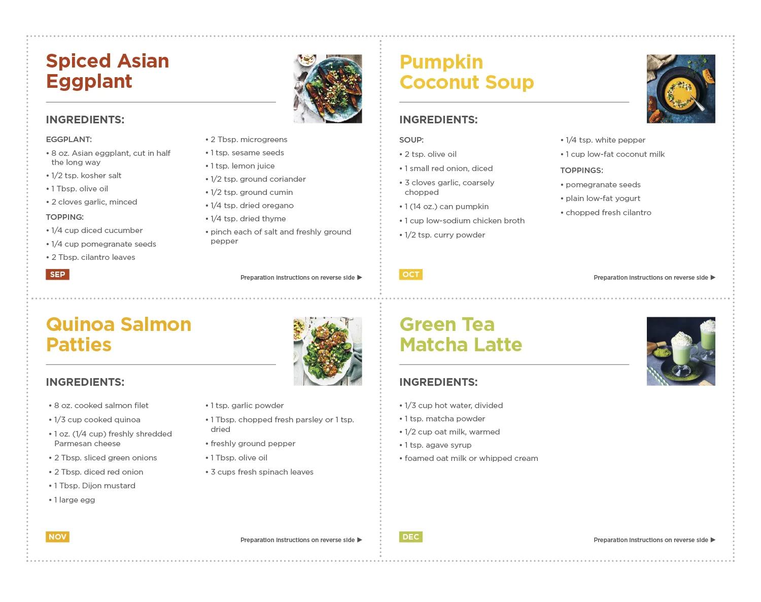 Healthy Eating Wall Calendar Recipe Cards FSC Paper - 18.5 x 11 in - product view 19