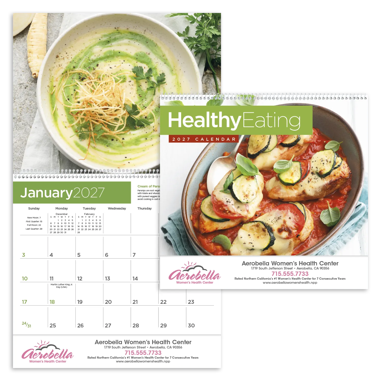 Healthy Eating Wall Calendar Recipe Cards FSC Paper - 18.5 x 11 in - product view 32