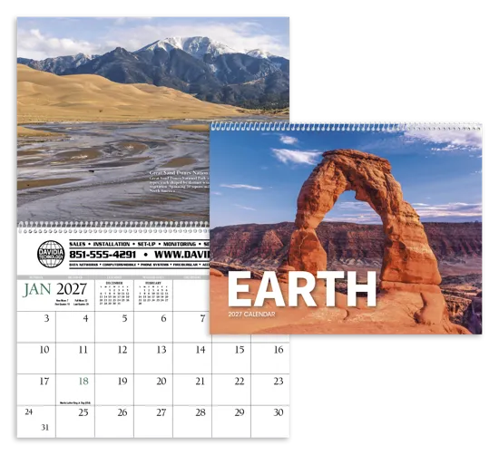 Earth Photography Wall Calendar Natural Phenomena FSC - 16.75 x 11 in