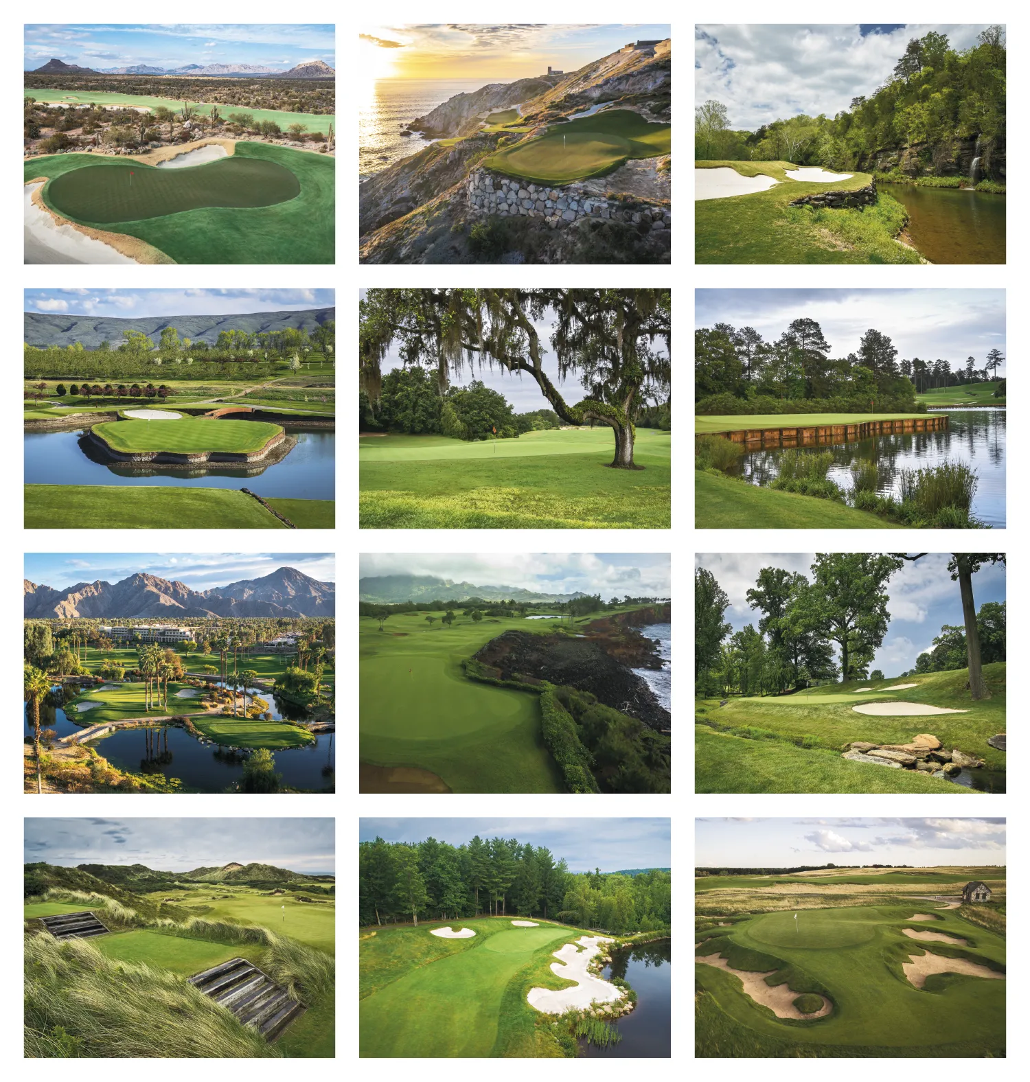 Golf Courses Wall Calendar US Photography FSC Paper - 18.5 x 11 in - product view 33
