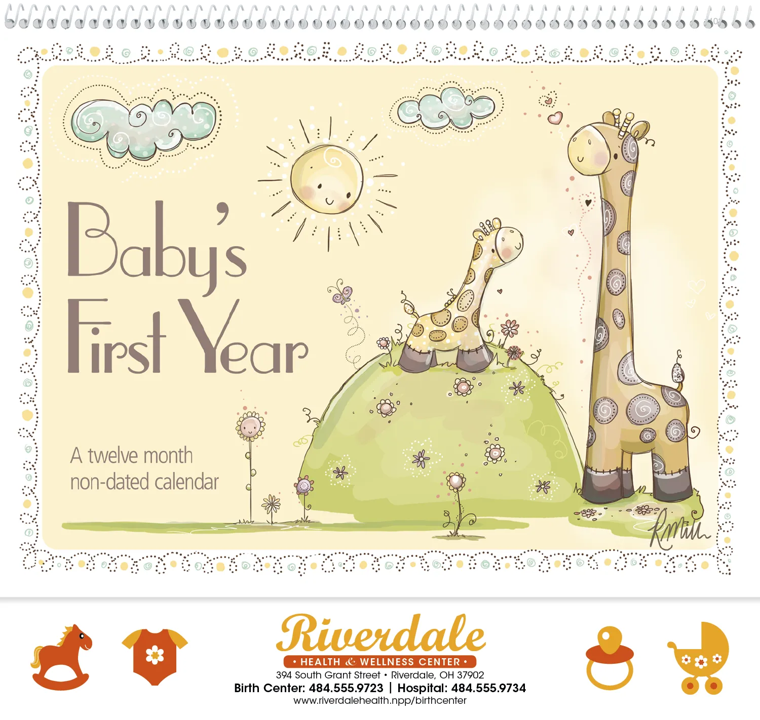 Baby First Year Calendar Rachelle Miller Art FSC - 18.5 x 11 in - product view 15
