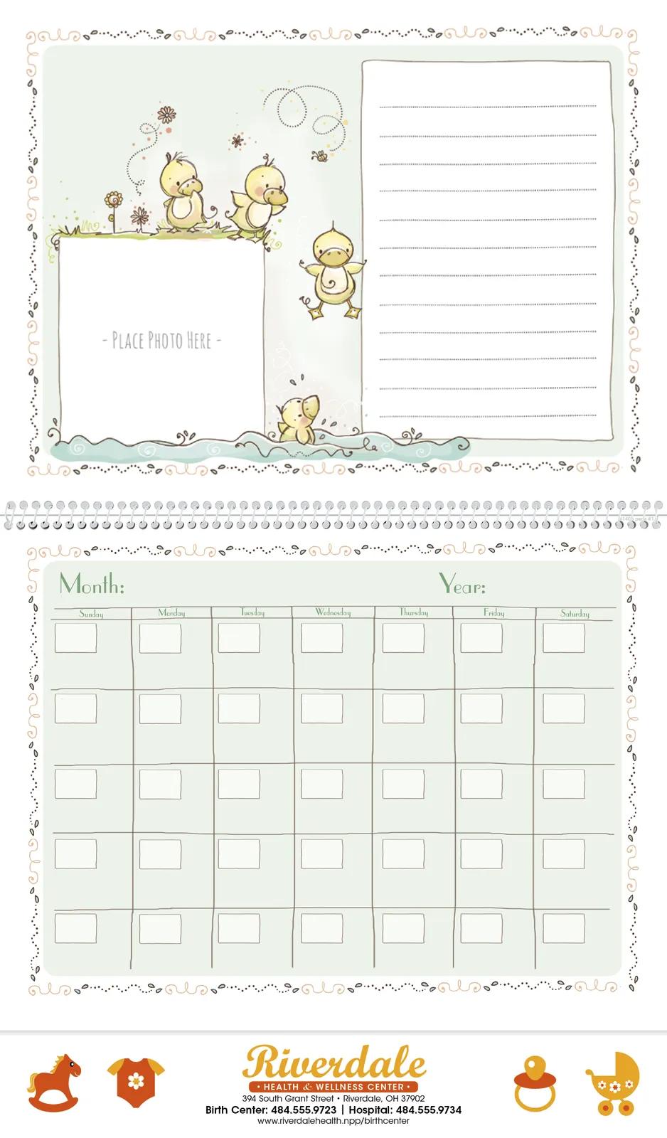 Baby First Year Calendar Rachelle Miller Art FSC - 18.5 x 11 in - product view 17