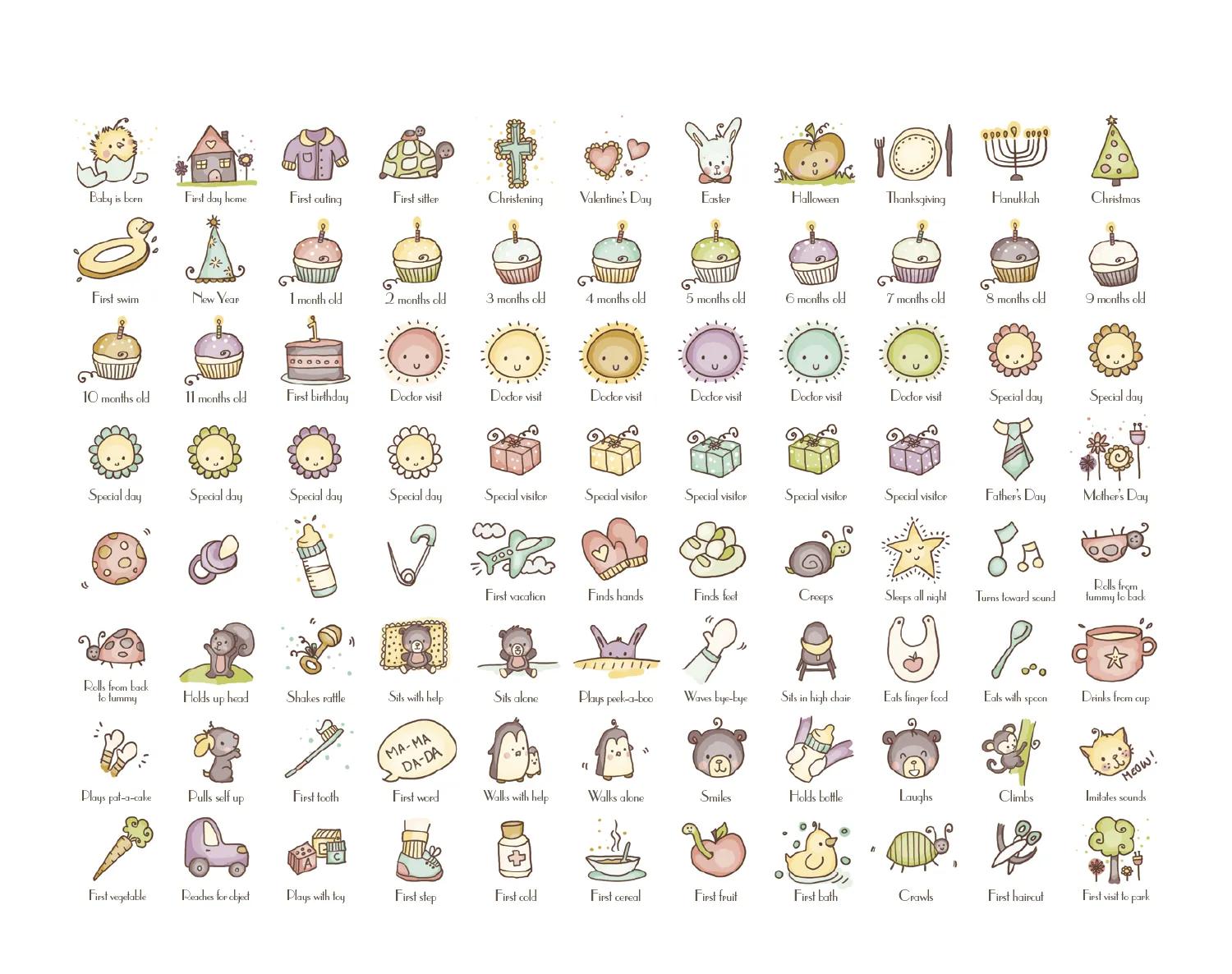 Baby First Year Calendar Rachelle Miller Art FSC - 18.5 x 11 in - product view 19