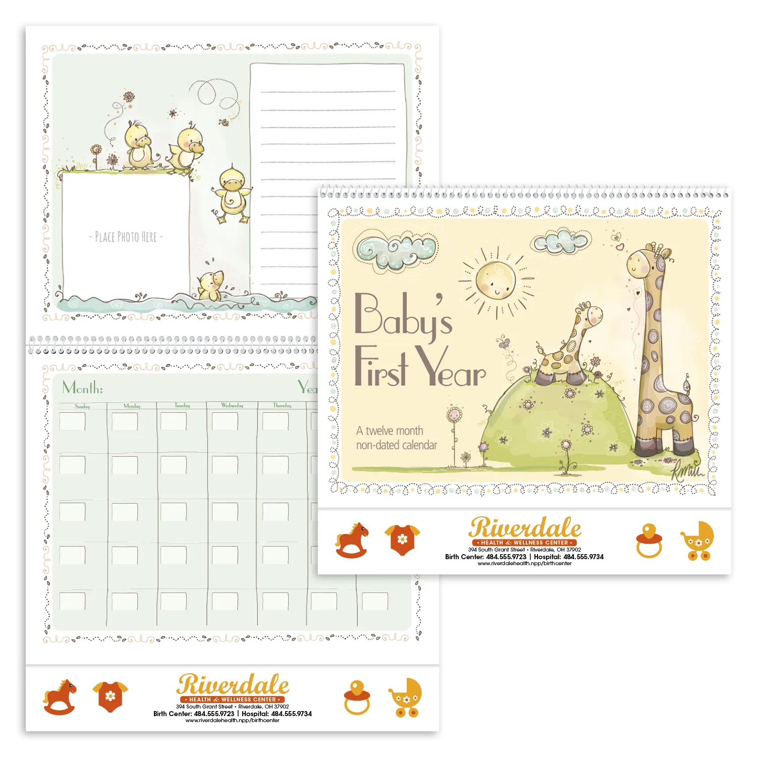 Baby First Year Calendar Rachelle Miller Art FSC - 18.5 x 11 in - product view 32