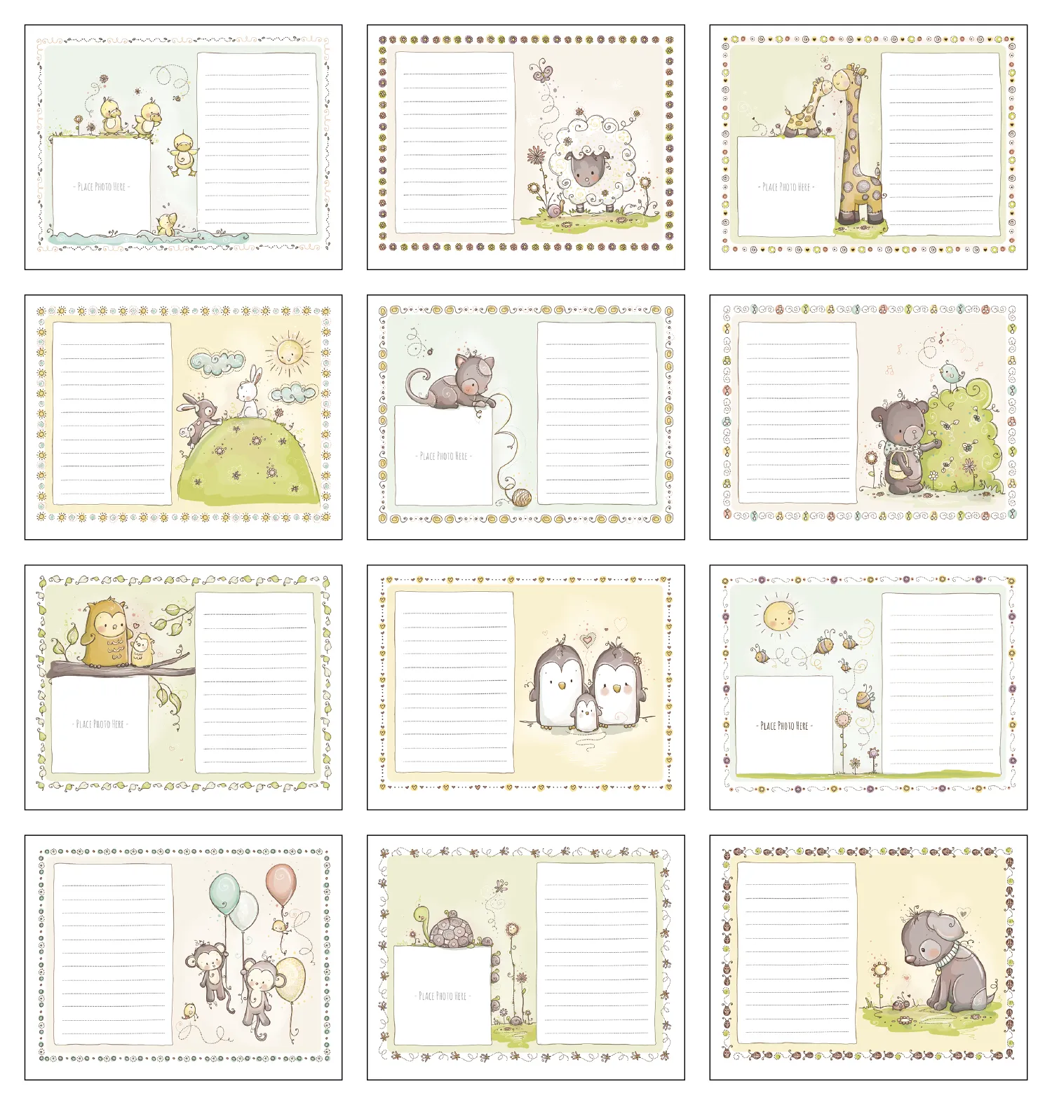 Baby First Year Calendar Rachelle Miller Art FSC - 18.5 x 11 in - product view 34