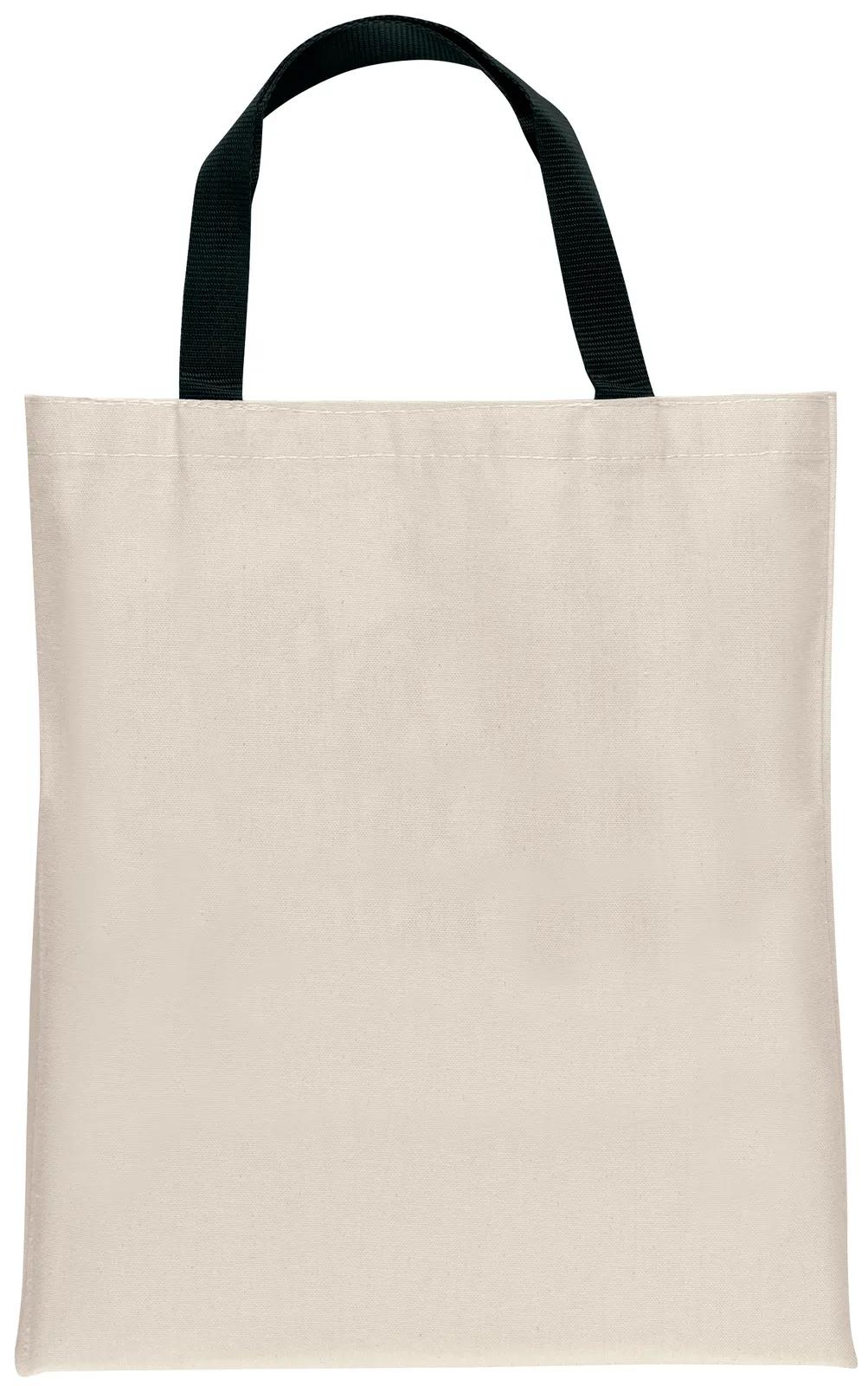 Custom Tote Bag Cotton Natural Six Handle Colors - 15.25 x 13 in - product view 2