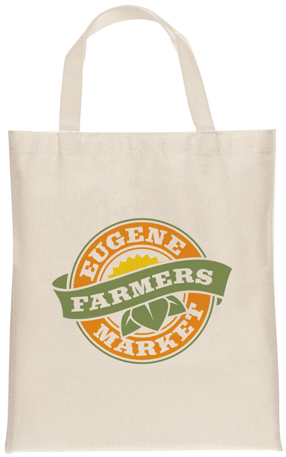 Custom Tote Bag Cotton Natural Six Handle Colors - 15.25 x 13 in - product view 8