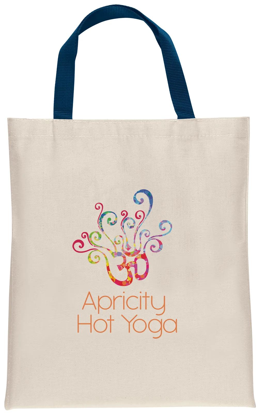 Custom Tote Bag Cotton Natural Six Handle Colors - 15.25 x 13 in - product view 10