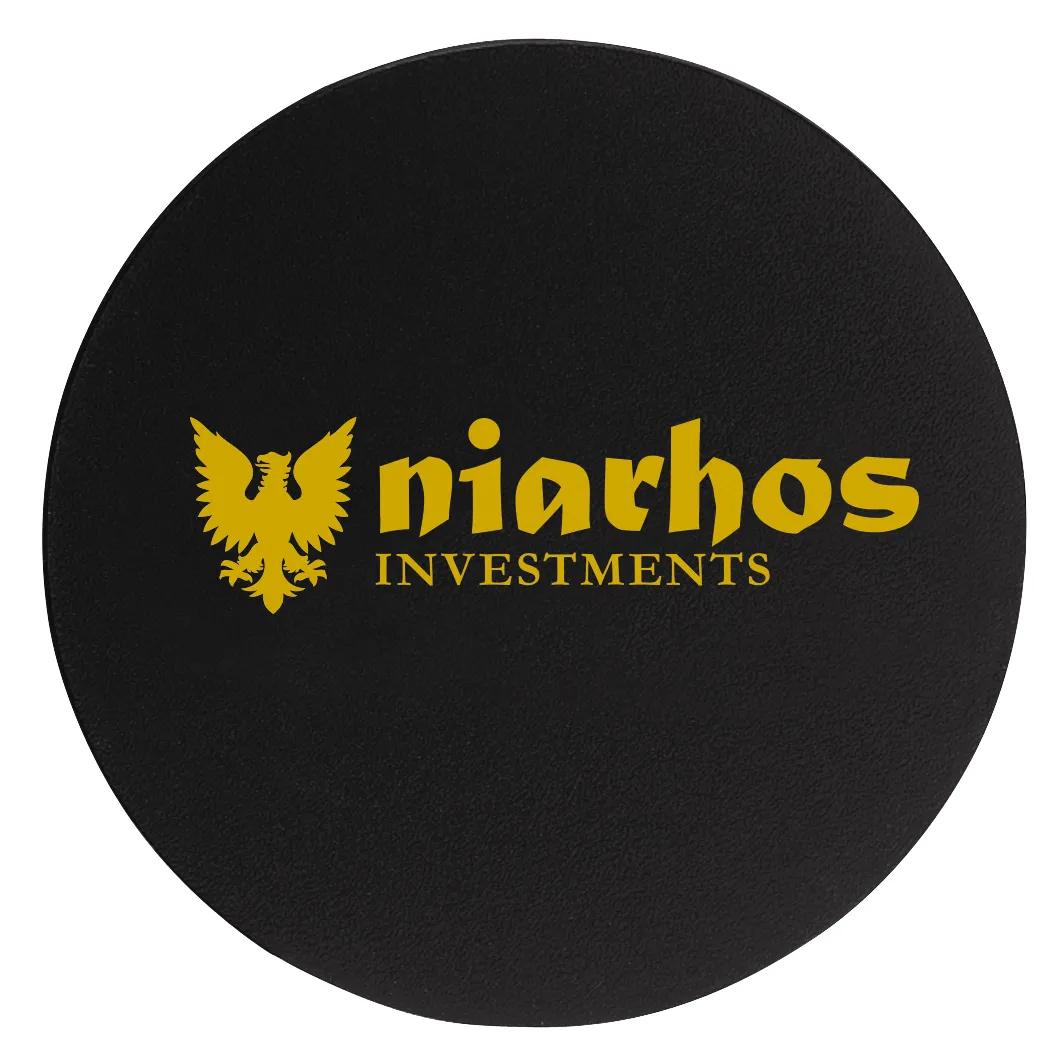 Round Coaster Bonded Leather Water Resistant - 3.75 in - product view 7