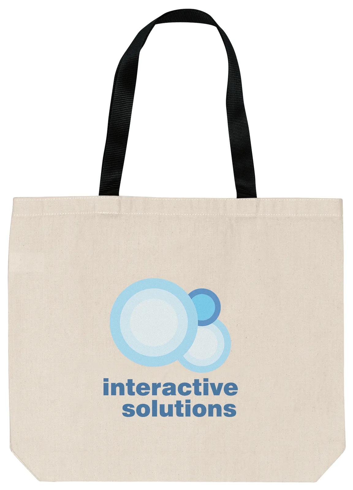 Custom Shoulder Tote Bag Cotton Long Handles - 14.5 x 16.5 x 3 in - product view 7