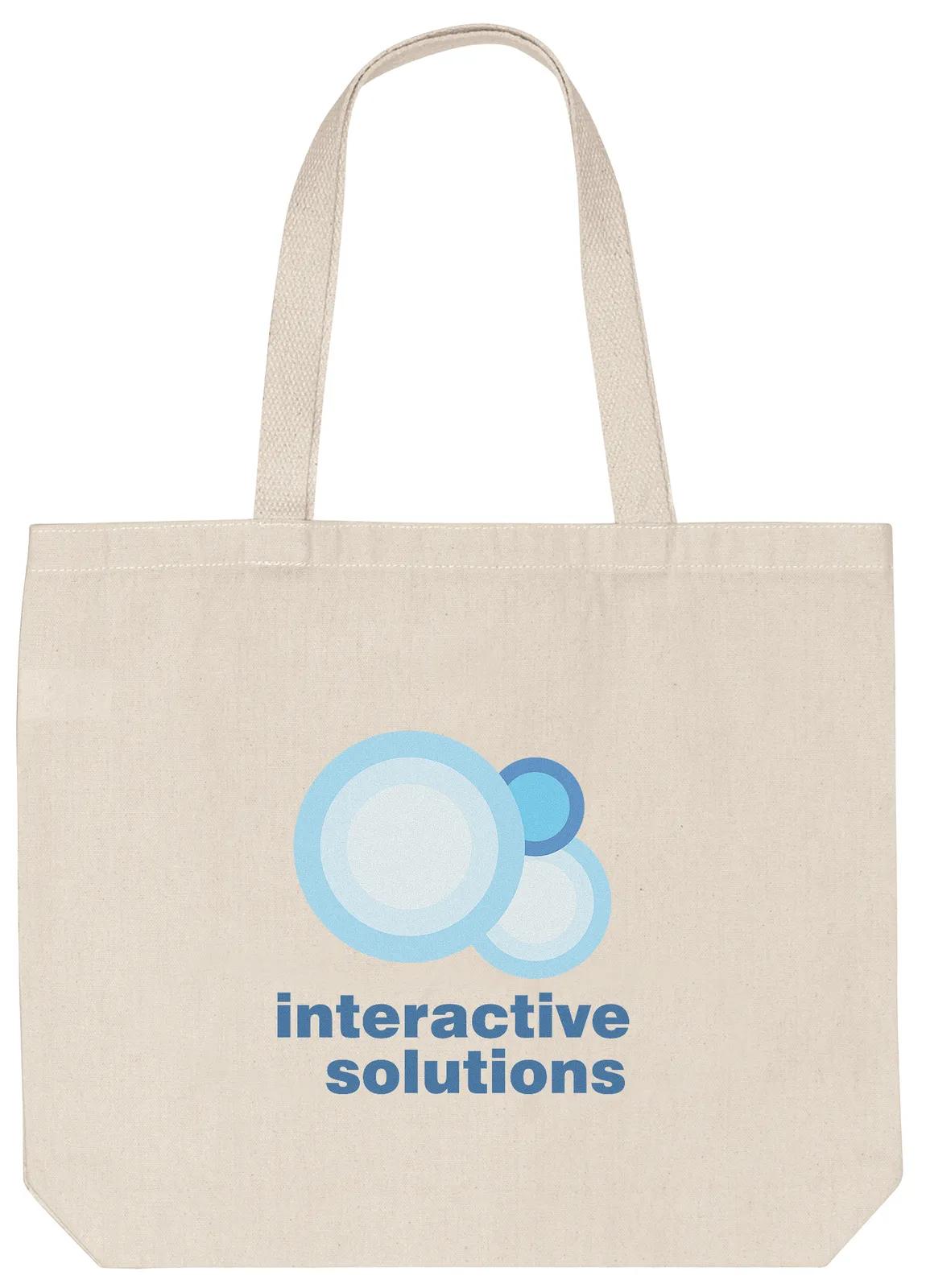 Custom Shoulder Tote Bag Cotton Long Handles - 14.5 x 16.5 x 3 in - product view 8