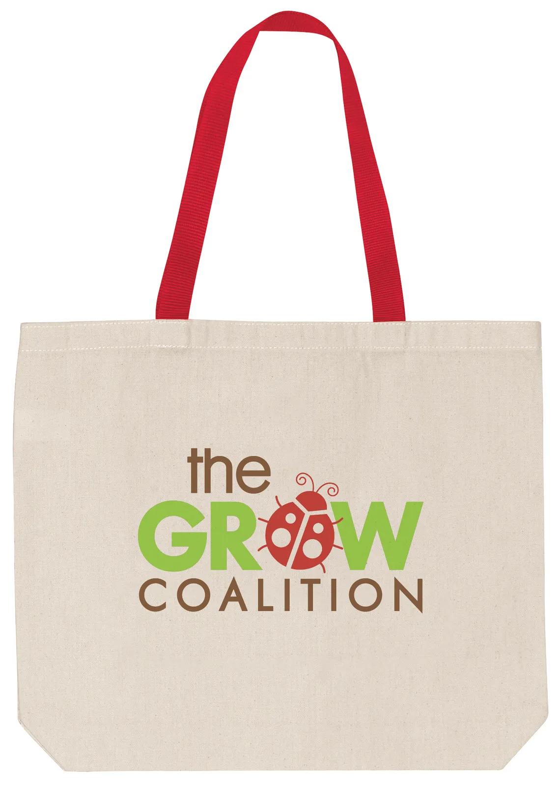 Custom Shoulder Tote Bag Cotton Long Handles - 14.5 x 16.5 x 3 in - product view 10