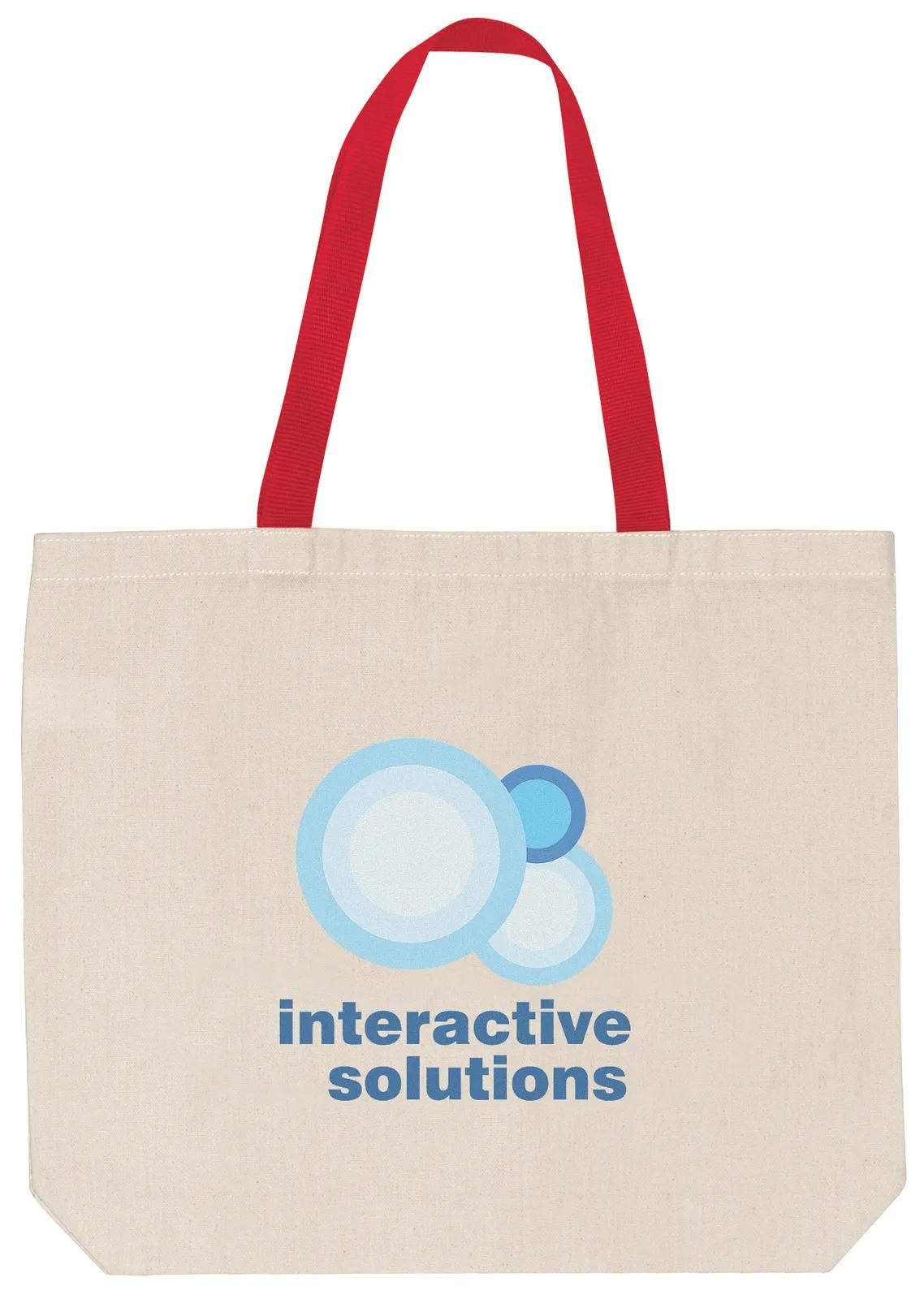 Custom Shoulder Tote Bag Cotton Long Handles - 14.5 x 16.5 x 3 in - product view 11