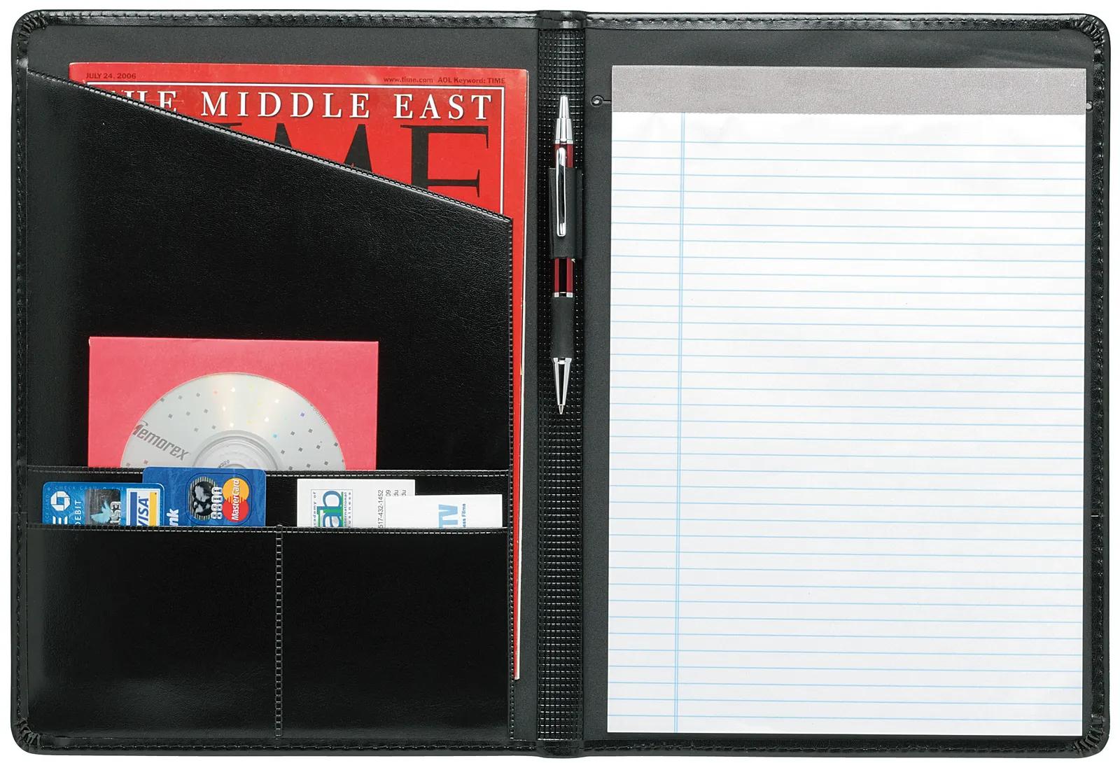 Padfolio Horizontal Stitching PVC Vinyl Pen Loop - 12.9 x 9.5 in - product view 3