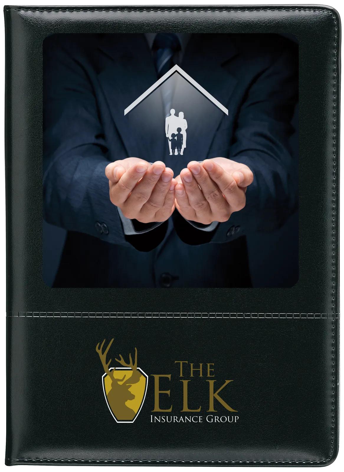 Padfolio Horizontal Stitching PVC Vinyl Pen Loop - 12.9 x 9.5 in - product view 4