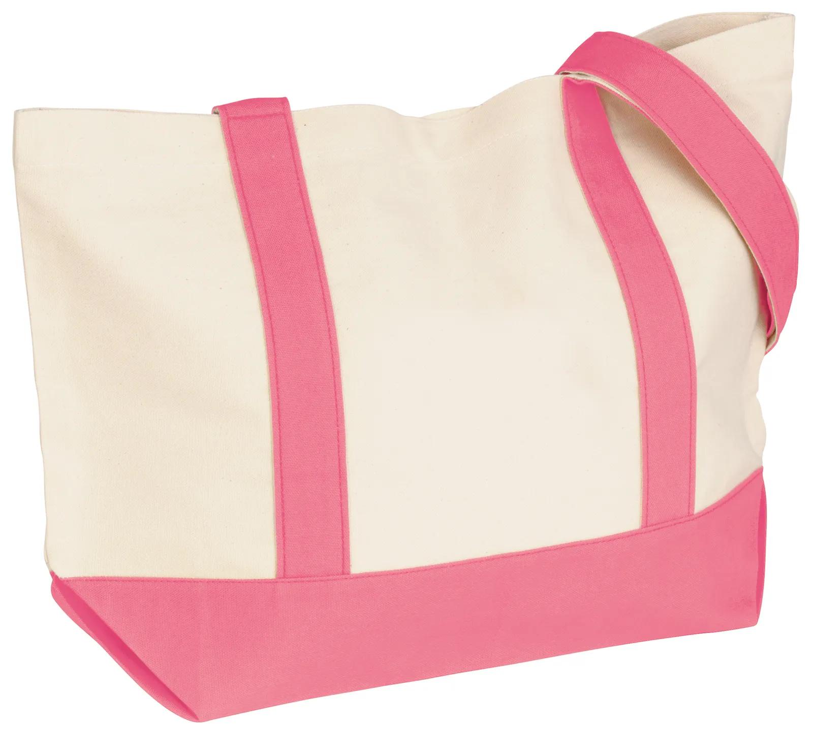 Custom Tote Bag Cotton Canvas Snap Closure - 13 x 20 x 6 in - product view 3