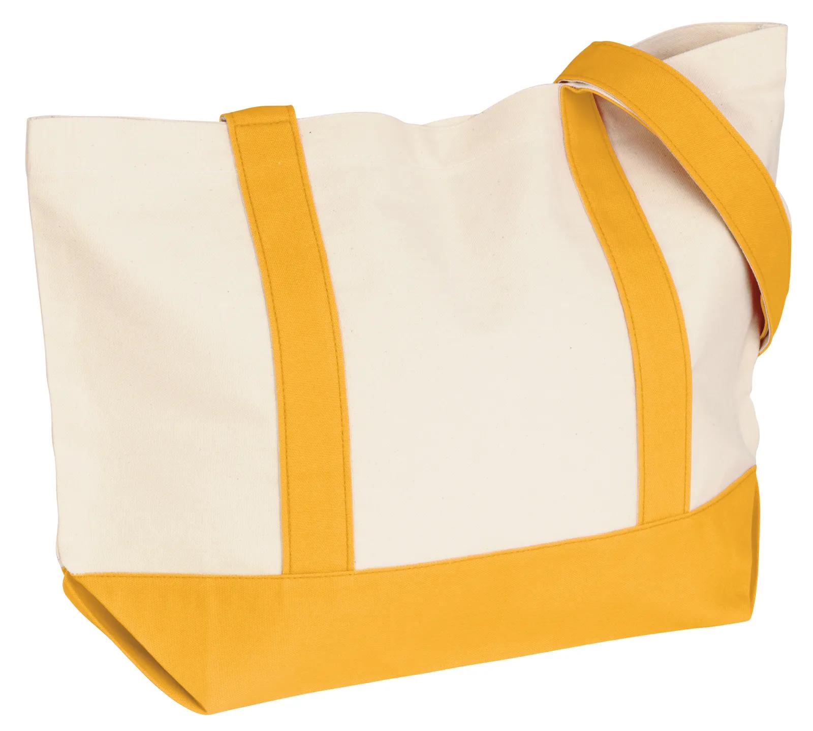 Custom Tote Bag Cotton Canvas Snap Closure - 13 x 20 x 6 in - product view 5